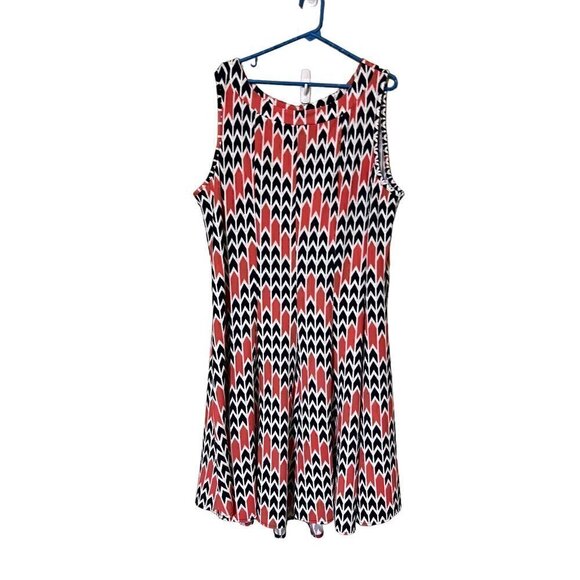 Hanni Dress 3X Geometric Print Sleeveless Geometric Print Vacation Plus Size - Picture 1 of 8
